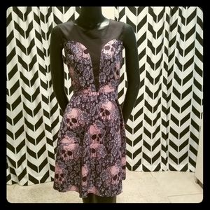 💮💀🌸 Purple and pink skull dress